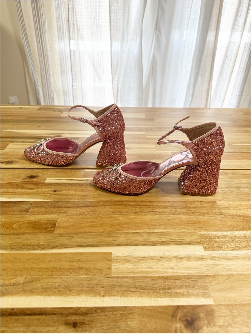 Sophia Webster Pirouette Bow Embellished Glitter Crystal Rhinestone Pumps NEW - Picture 9 of 11